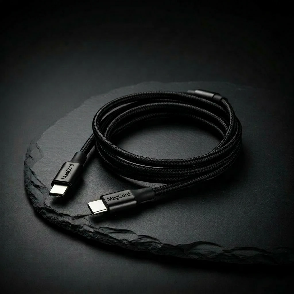 Câble USB-C qui ne charge plus un smartphone Android posé sur un bureau sombre